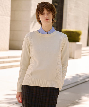 J.PRESS LADIES 【WEB限定カラーあり】CAT クルーネック ニット