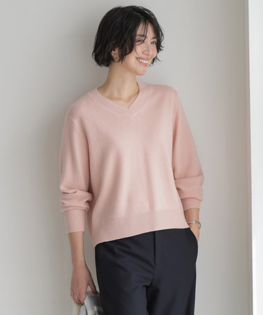 J.PRESS LADIES CASHBIT NEO Vネック ニット