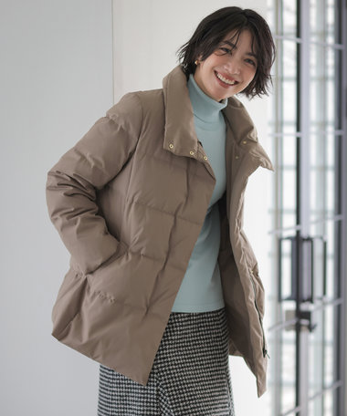 J.PRESS LADIES 【洗える・2way】タフタダウン ミドル丈 コート