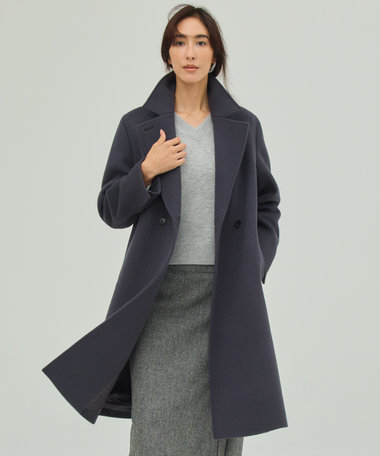 J.PRESS LADIES Pureラムウール ダブル ロングコート