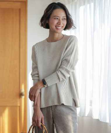 J.PRESS LADIES 【WEB限定カラーあり】CAT クルーネック ニット