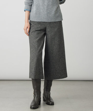 J.PRESS LADIES シルクネップツイード クロップド パンツ