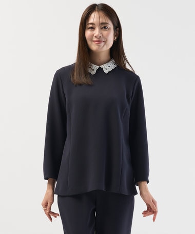 J.PRESS LADIES 【セットアップ対応・2way】セラテリーダブルクロス ブラウス