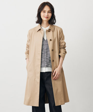 J.PRESS LADIES コンパクトギャバ ステンカラー コート