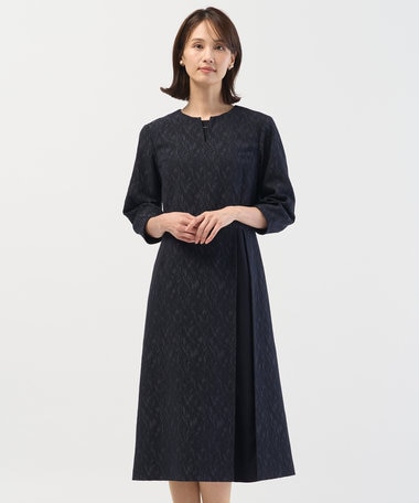 J.PRESS LADIES ボタニカルジャガード ワンピース