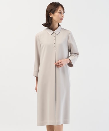 J.PRESS LADIES 【2way】セラテリーダブルクロス 襟付き ワンピース