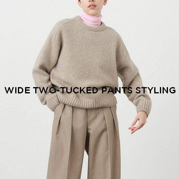 WIDE TWO-TUCKED PANTS STYLING