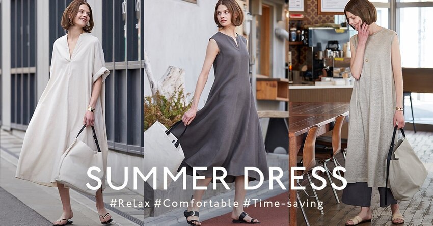 【BEIGE,】SUMMER DRESS