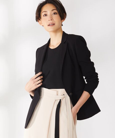 美品【Decade BEIGE,】ノーカラー　ジャケット　L　日本製　ホワイト DECADE | ファッション通販サイト[オンワード・クローゼット]