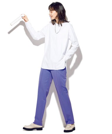 23区 【大好評素材/洗える】コットンベアジャージー ロング Tシャツ