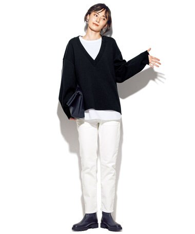 23区 【大好評素材/洗える】コットンベアジャージー ロング Tシャツ