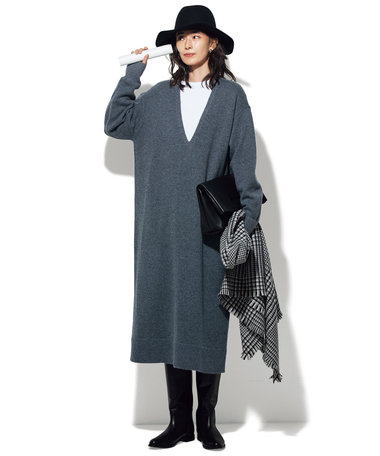 23区 【大好評素材/洗える】コットンベアジャージー ロング Tシャツ