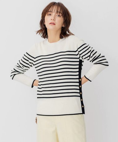 23区 ウールブレンド ボーダー ニット