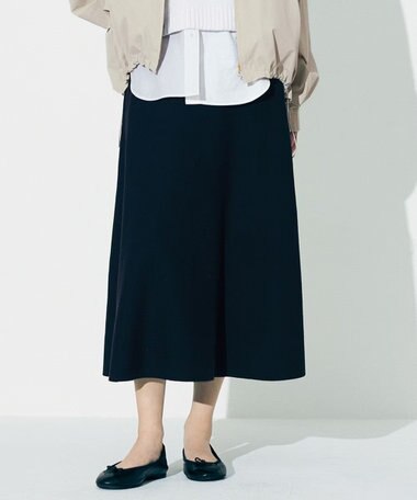 23区 【洗える】テンセルストレッチ フレア ニットスカート