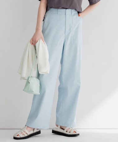 23区 【洗える】スラブツイルストレッチ ベイカー パンツ