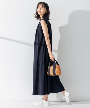 23区 【洗える】ライトピケジャージー ティアード ワンピース