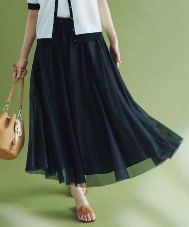 23区 【WEB限定/洗える】エアリーチュール スカート