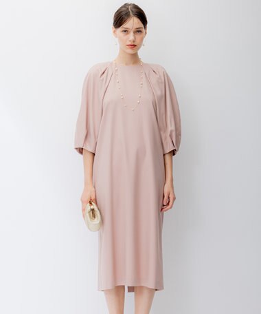 23区 【APPLAUDIR】ノーブルストレッチ ボリュームスリーブドレス