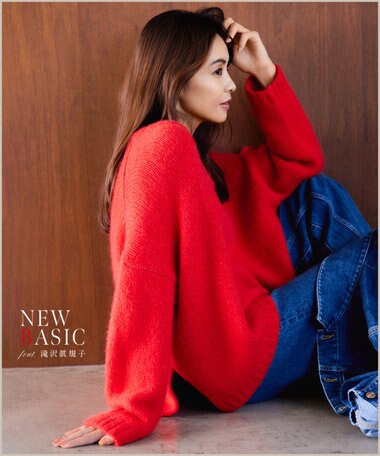 23区 【滝沢眞規子さん着用】ベビーアルパカ クロップド ニット