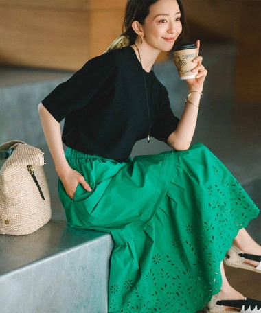 23区 【洗える】レーヨンポリエステルストレッチ ドルマン ニット