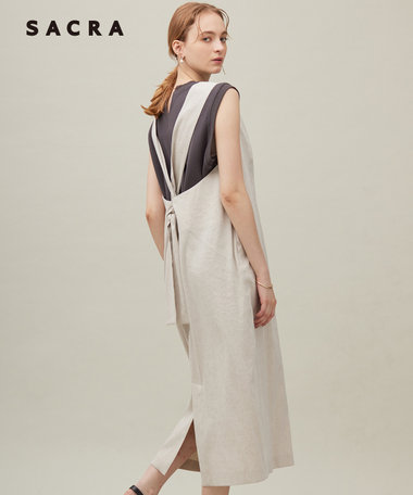 23区 【SACRA】ヴィスコースリネン ワンピース