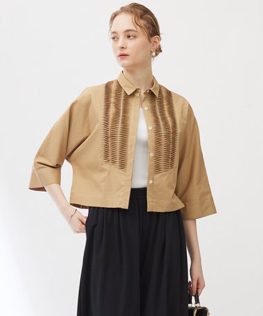 23区 【Indian Factory】コットンポプリン タックディテール シャツ