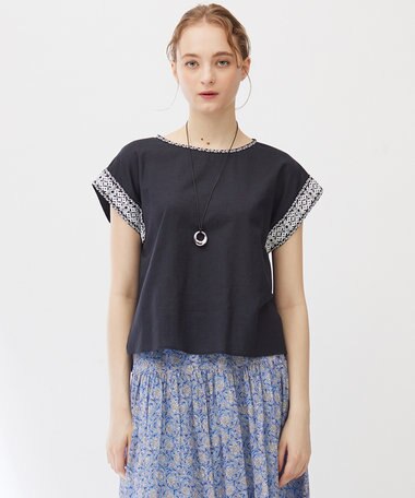 23区 【Indian Factory】コットンフレックス エンブロイダリーブラウス