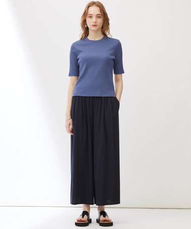 23区 【Indian Factory】ツイストスムースジャージー ワイドパンツ