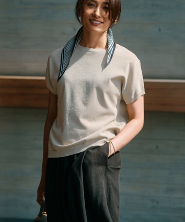 23区 【洗える】レーヨンポリエステルストレッチ プルオーバー ラメニット