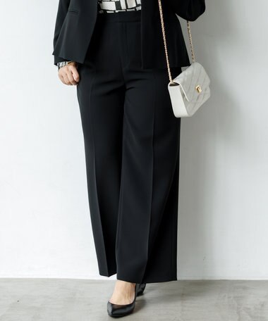 23区 L 【VERY3月号掲載/セットアップ対応】トリアセダブルジョーゼット フルレングス パンツ