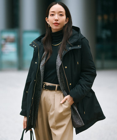 23区 【滝沢眞規子さん着用/一部店舗限定/撥水加工】ミリタリー ダウンコート