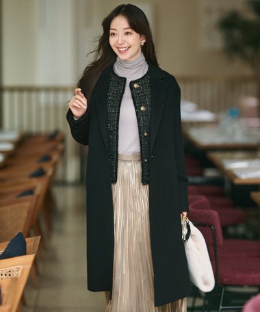 23区 【滝沢眞規子さん着用】ウールカシミヤビーバー チェスターコート