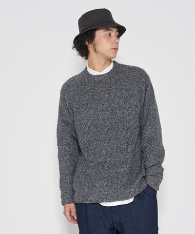 J.PRESS YORK STREET 【UNISEX】畦クループルオーバー ニット