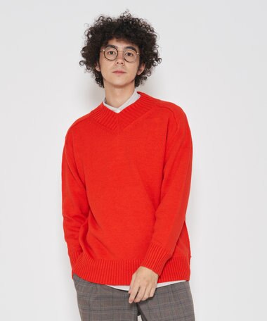 J.PRESS YORK STREET 【UNISEX】Vネックプルオーバー ニット