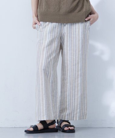J.PRESS YORK STREET 【WOMEN】コットンリネン　ワイドパンツ