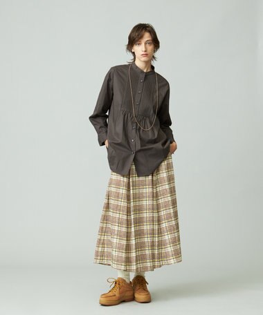 J.PRESS YORK STREET 【WOMEN】コットンバンドカラー ブラウス