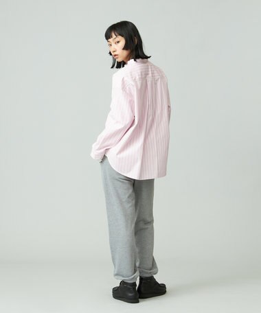 J.PRESS YORK STREET 【WOMEN】タイプライターストライプ バンドカラーシャツ