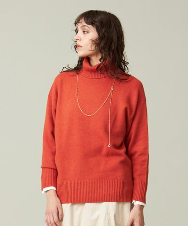 J.PRESS YORK STREET 【WOMEN】ウールカシミヤ タートルネックニット
