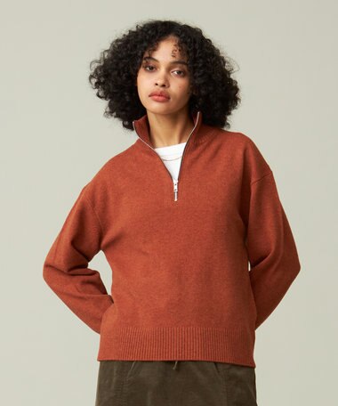 J.PRESS YORK STREET 【UNISEX】NEW ENGLAND ハーフジップニット