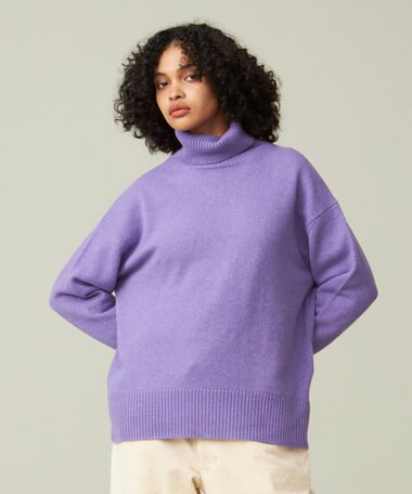 J.PRESS YORK STREET 【WOMEN】ウールカシミヤ タートルネックニット