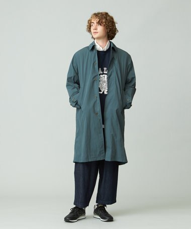 J.PRESS YORK STREET 【UNISEX】ナイロンワッシャーステンカラーコート
