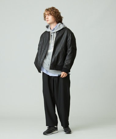 J.PRESS YORK STREET 【UNISEX】エコレザーMA-1