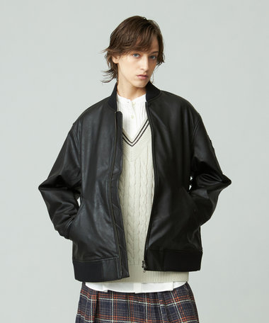 J.PRESS YORK STREET 【UNISEX】エコレザーMA-1