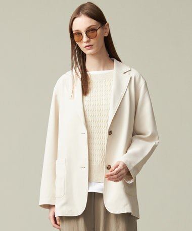 J.PRESS YORK STREET 【WOMEN】ジャージライクツイル シングルジャケット