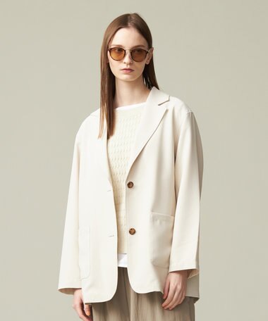  J.PRESS YORK STREET 【WOMEN】ジャージライクツイル シングルジャケット