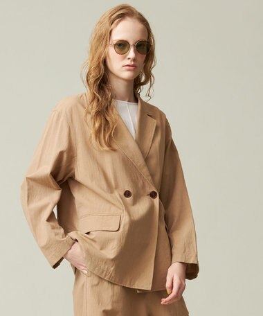  J.PRESS YORK STREET 【WOMEN】ワンウォッシュ リネンコットンジャケット