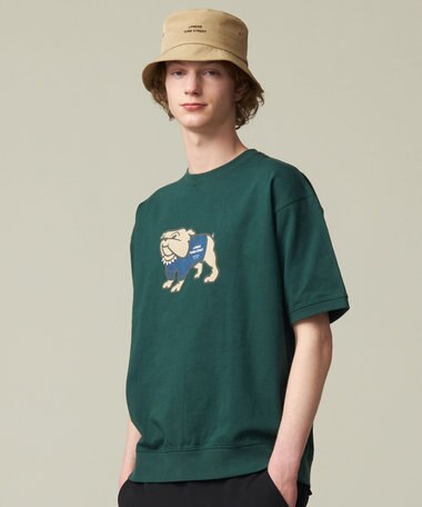 J.PRESS YORK STREET 【UNISEX】ブルドッグプリントTシャツ