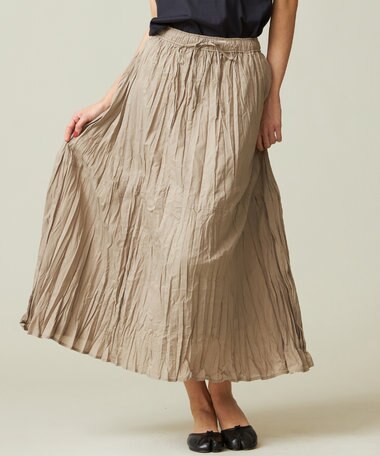 J.PRESS YORK STREET 【WOMEN】クリンクルフレアギャザー スカート