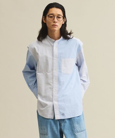 J.PRESS YORK STREET 【UNISEX】オックスフォード クレイジーパターン シャツ/バンドカラー