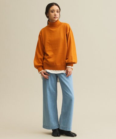  【WOMEN】ANTI PILLING WOOL ロールネックニット